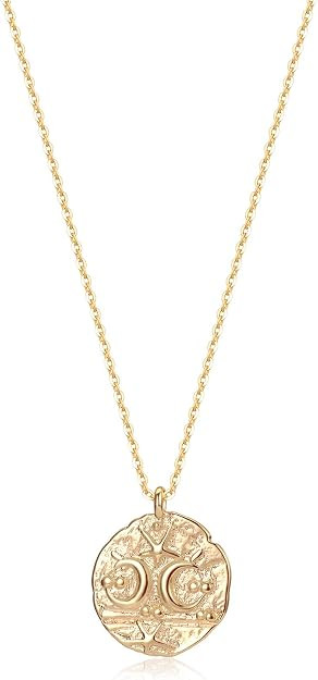 Gold Pendant Necklaces for Women-Simple 14K Gold Round Circle Pendant Necklace Dainty Charm Neckl... | Amazon (US)