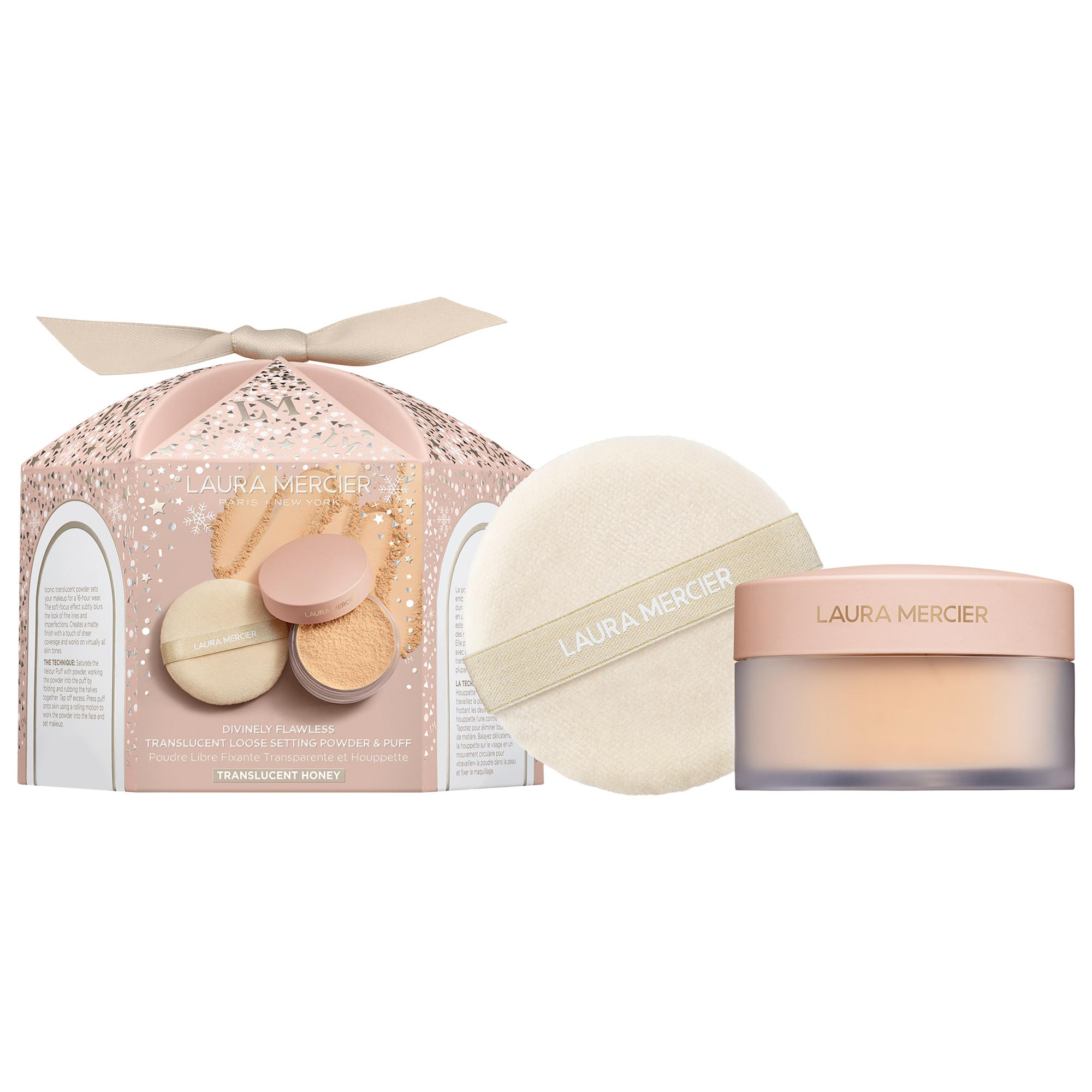 Laura Mercier Divinely Flawless Translucent Loose Setting Powder & Puff Honey | Sephora (US)