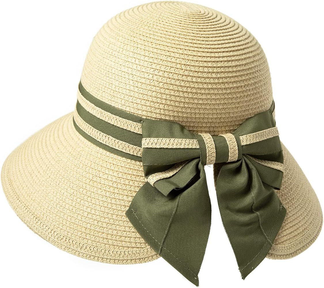 Comhats Summer Beach Sun Hats for Women Wide Brim UV Protection UPF 50+ Foldable Packable | Amazon (US)