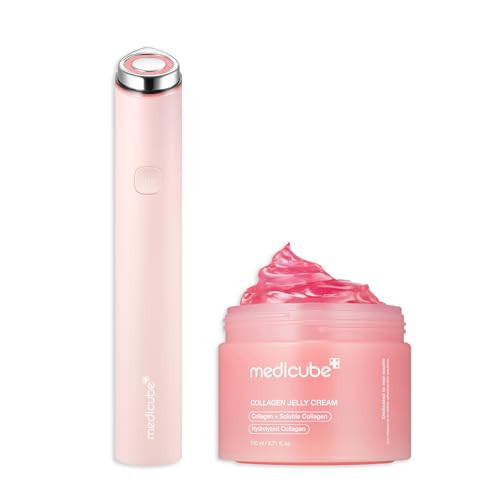 medicube Plump and Radiant Pink Duo: Mini Booster Pro Pink and Collagen Jelly Cream, 3.71 fl.oz. (110ml) | Amazon (US)