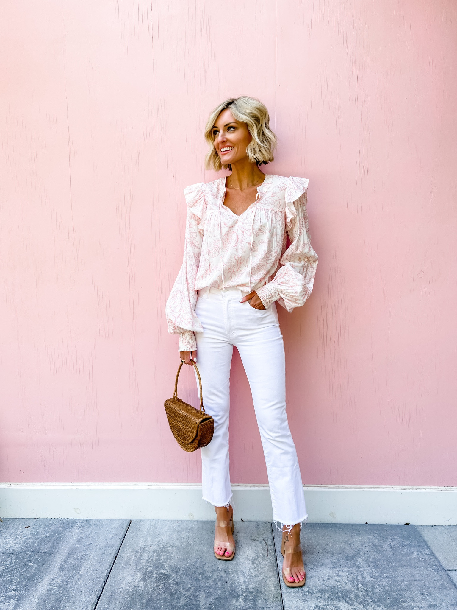 Such a good blouse for spring! Loverly Grey is wearing an XS the fit is true to size! 

#LTKunder100 #LTKSeasonal #LTKFind