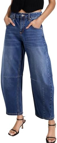 SIDEFEEL Women's Barrel Jeans Wide Leg Vintage Mid Rise Y2k Baggy Boyfriend Denim Pants | Amazon (CA)