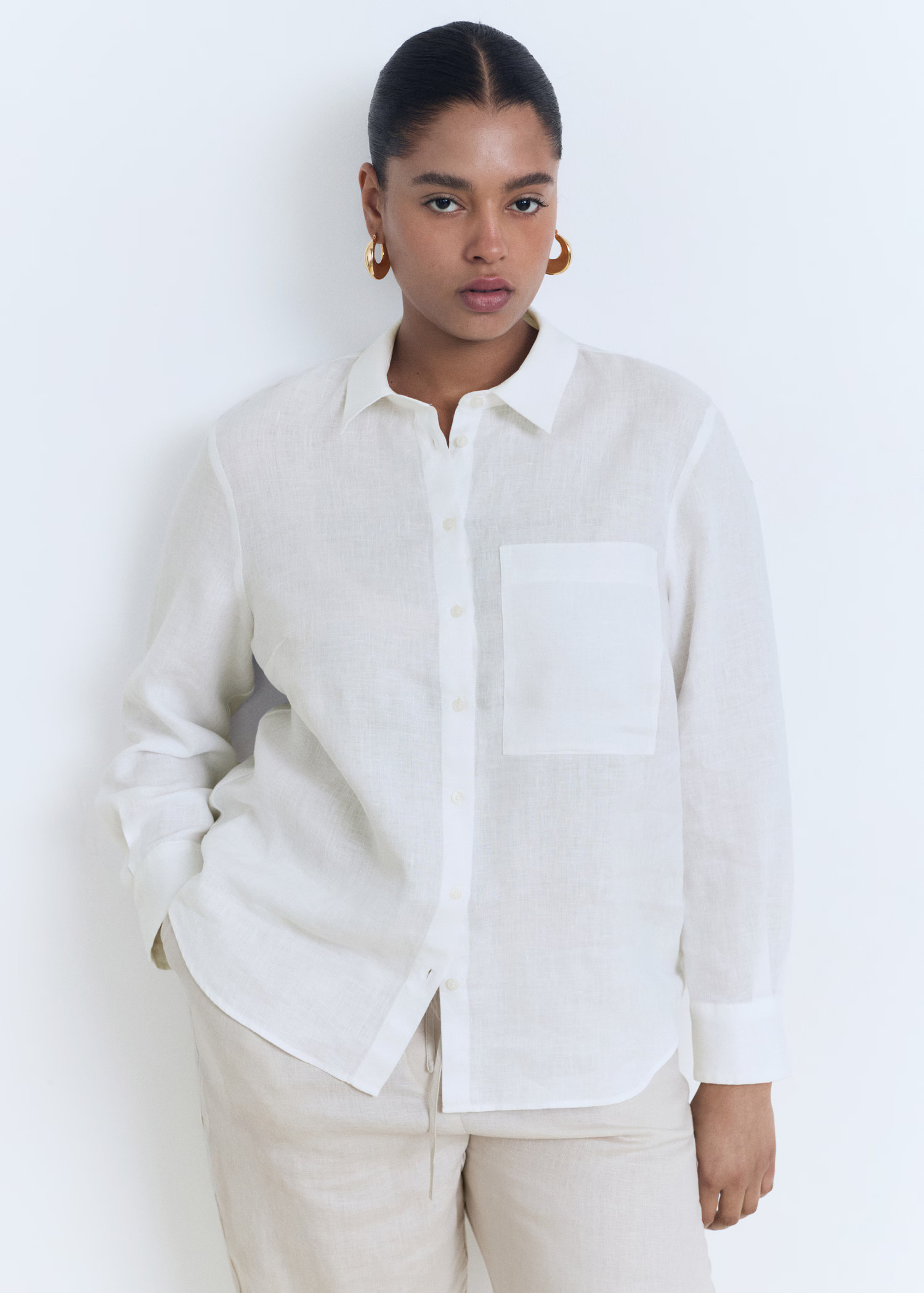Pocket linen shirtInitial price struck through [US$ 69.99]US$ 69.99Current price [US$ 45.99]US$ 4... | Mango (US/MX/AU)