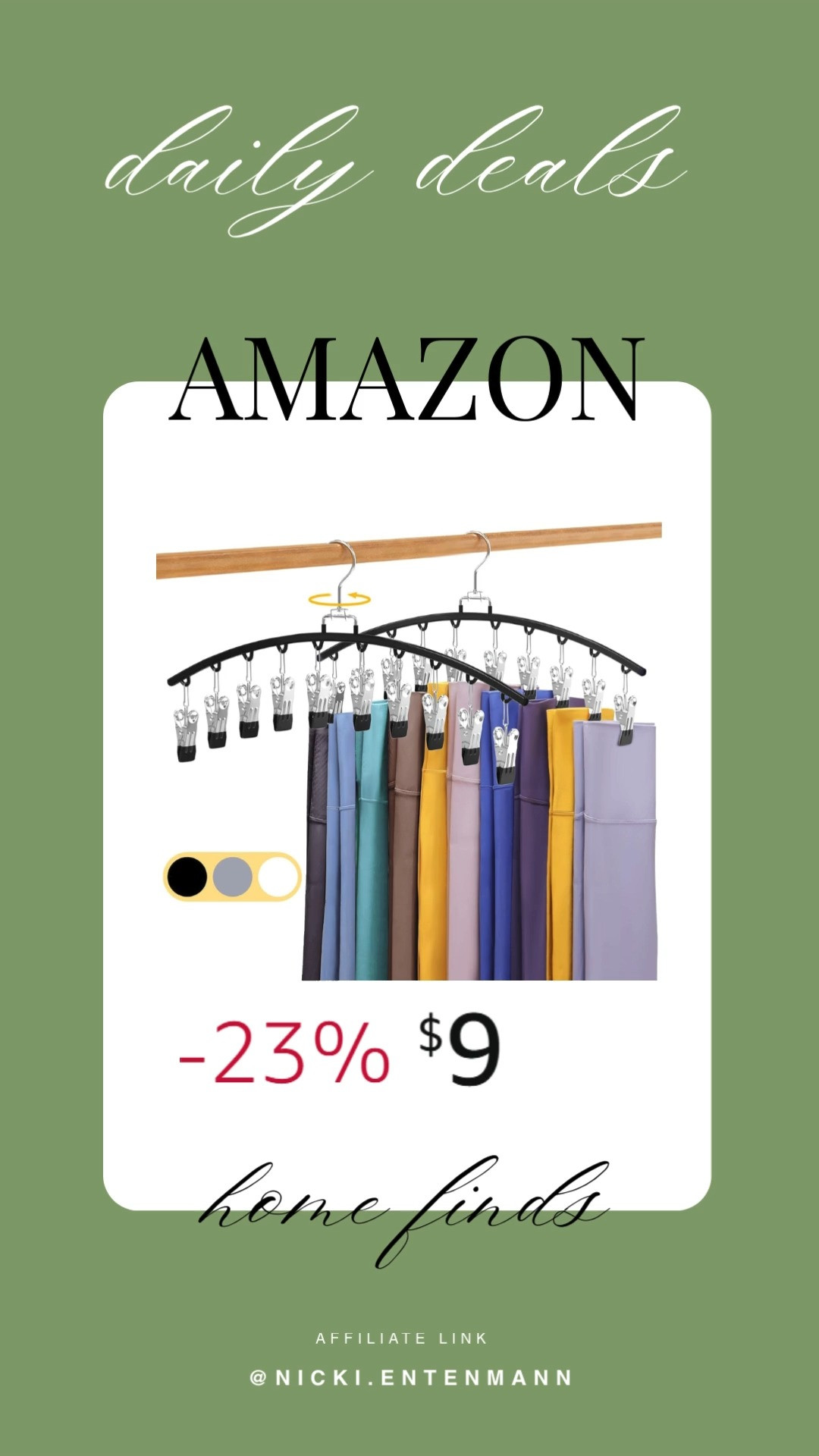 This legging organizer for closet 360° swivel brings cheerful order and effortless ease to everyday storage with practical flair. #LeggingOrganizer #ClosetStorage #360Swivel #WardrobeEssentials #DailyOrganization #LifestyleHome #SpaceSaver #StorageSolutions #HomeEssentials #OrganizingTools 👖🌀✨
 

 #LTKdayinmylife #LTKHome #LTKSaleAlert