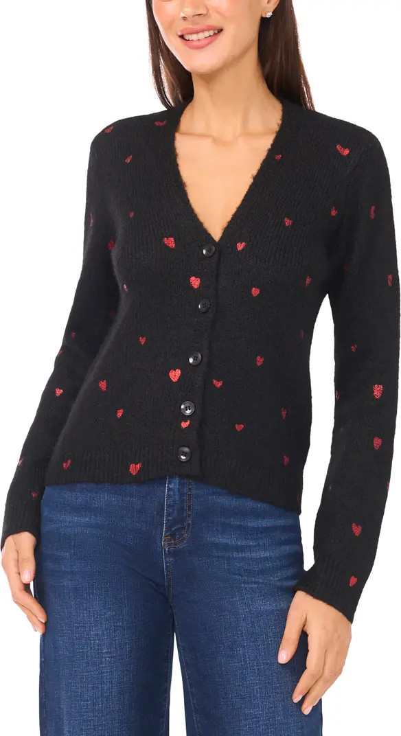Foil Heart Cardigan | Nordstrom