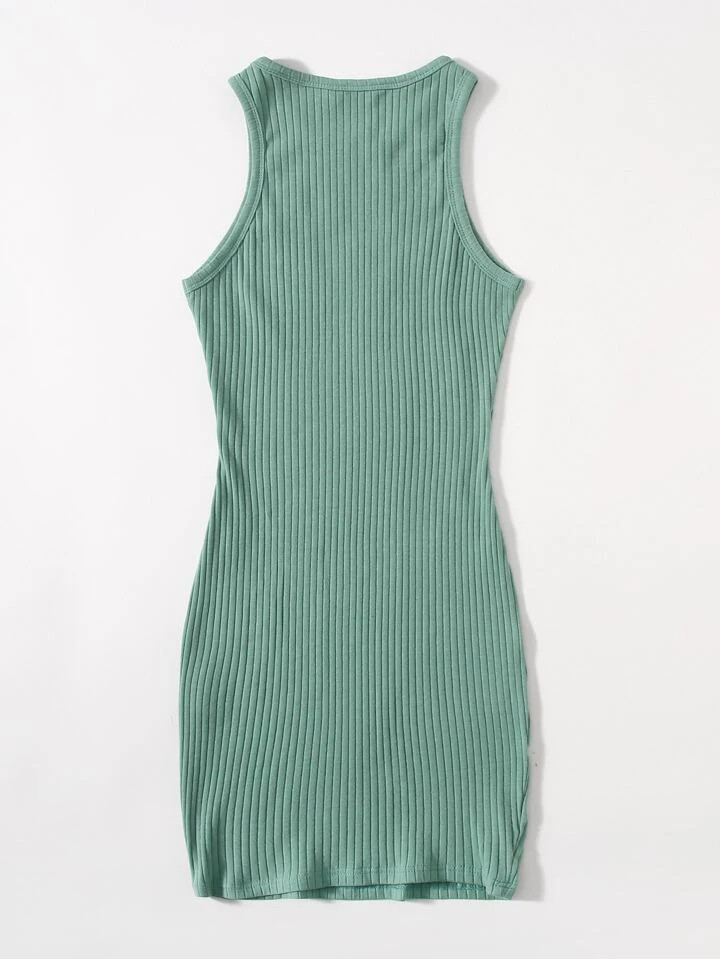 SHEIN Privé Rib-knit Bodycon Dress | SHEIN