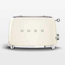 SMEG Cream 2-Slice Retro Toaster + Reviews | Crate & Barrel | Crate & Barrel