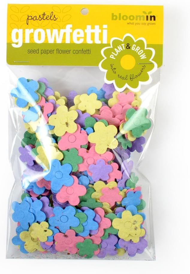 Bloomin Seed Paper Growfetti - Flower Shapes (Pastel) | Amazon (US)
