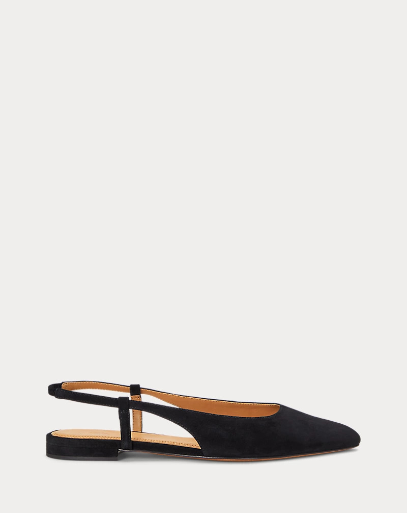Suede Slingback Flat for Women | Ralph Lauren® UK | Ralph Lauren (UK)
