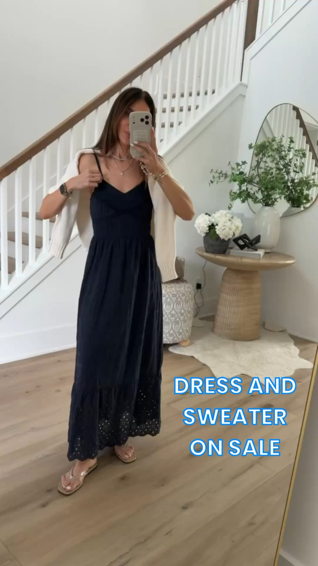 Beautiful eyelet dress and sweater on sale, I'm wearing size XS in dress, fits tts.

summer maxi dress, vacation outfit, beach dinner outfit, summer dress outfit, resort wear, coastal chic style, feminine summer look, casual vacation style, date night outfit, summer vacation dress, target dress, annabrstyle

#LTKootd #LTKSaleAlert
