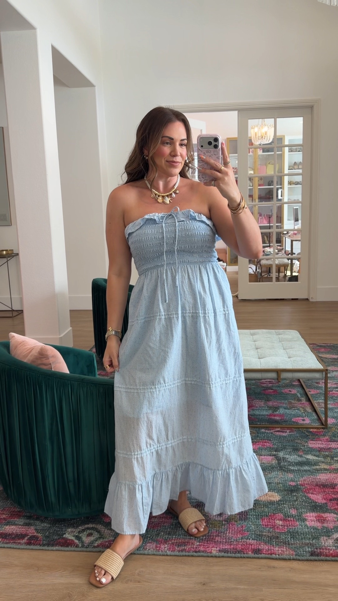 curvy midsize summer look on sale! wearing size medium in blue maxi dress 💙

#LTKSeasonal #LTKSaleAlert #LTKMidsize