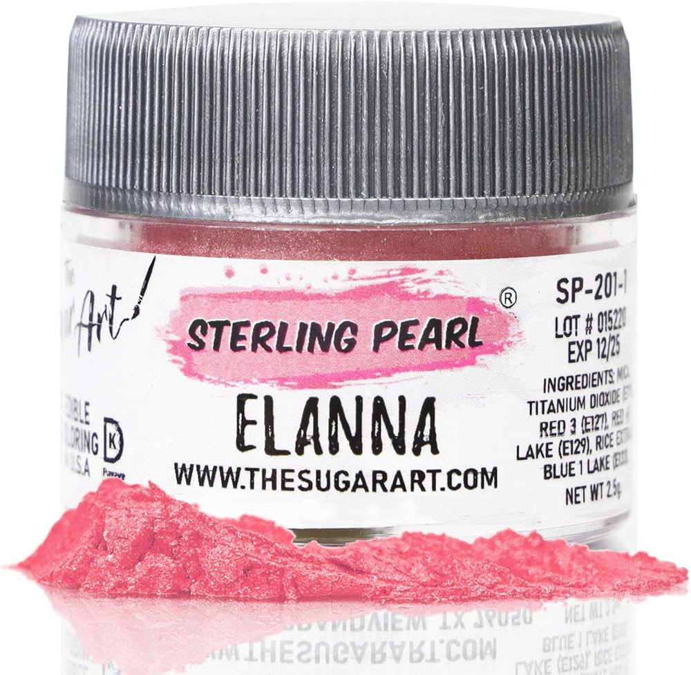 The Sugar Art - Sterling Pearl - Edible Shimmer Powder For Decorating Cakes, Cupcakes, Cake Pops,... | Amazon (US)