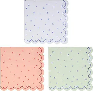 Meri Meri Star Pattern Large Napkins (Pack of 16) | Amazon (US)