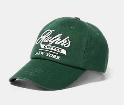 NWT POLO Ralph Lauren NEW YORK COFFEE Strapback BASEBALL HAT Strapback GREEN Cap  | eBay | eBay US