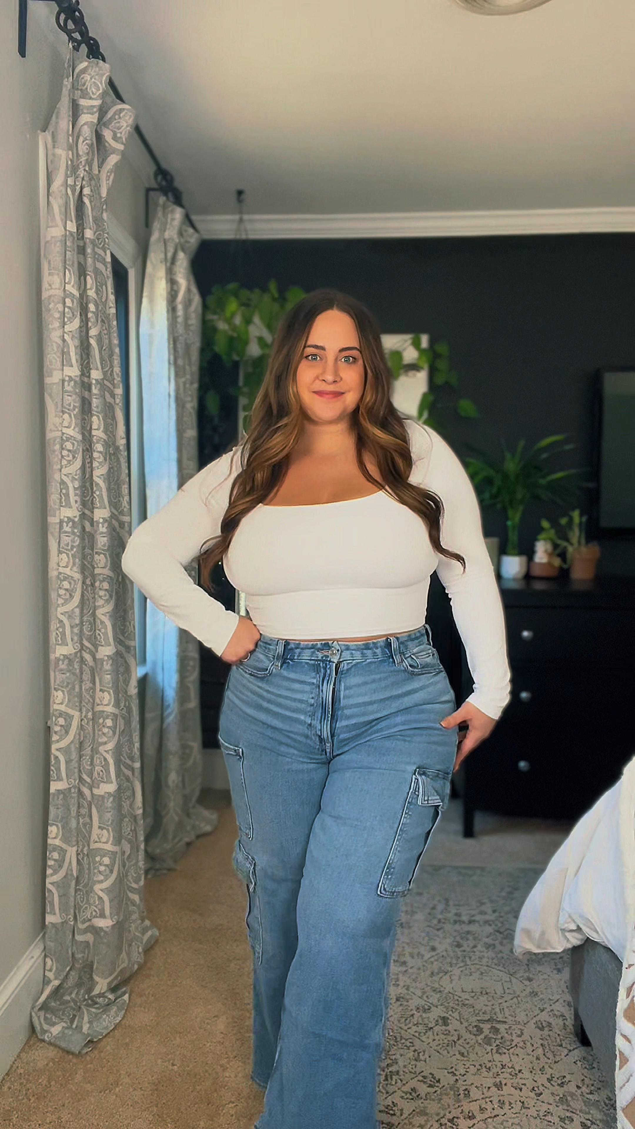 Closet staples / basics under $20 

Both are double lined, thick and soft! 

I’m wearing an XL. 

Jeans are stretchy and tts. I’m in a 16 SHORT (would prefer regular) 

#LTKmidsize