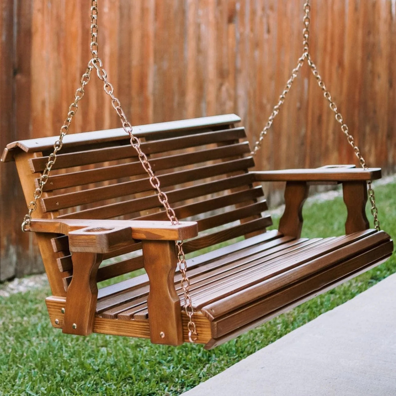 Amish Casual Heavy Duty Roll Back Porch Swing | The Porch Swing Company