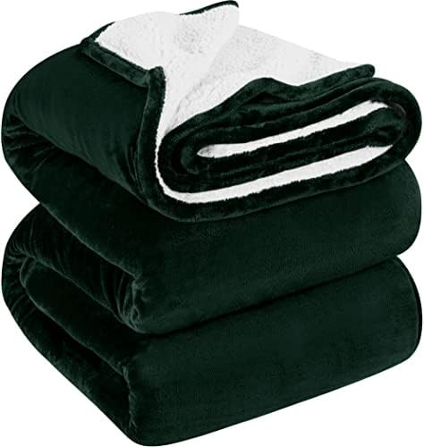 Utopia Bedding Sherpa Bed Blanket King Size Forest Green 480GSM Plush Blanket Fleece Reversible B... | Amazon (US)