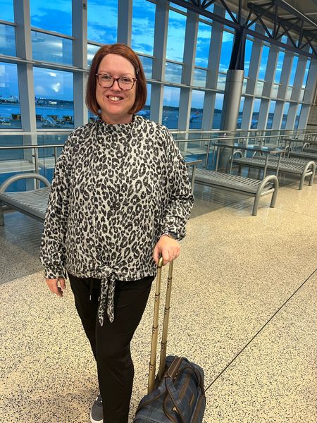 Bought a new comfortable plus-size travel outfit for my trip to England. The lightweight cardigan comes off and I have a sleeveless knit underneath  

#LTKover40 #LTKplussize #LTKtravel