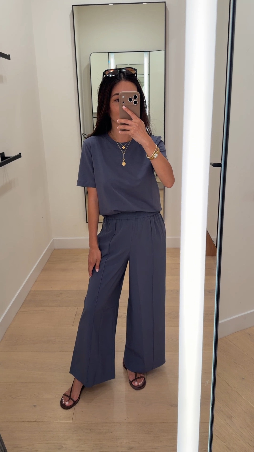 Super flowy and light pants in 3 inseams. • Breezily Cropped Pant 25” length, TTS however I'm trying on the XS and would need XXS like my other pairs. Very travel friendly and machine washable 
• The Classic Jersey Tee XXS 

Matching set, athleisure, petite friendly, travel outfit

#LTKActive #LTKPetite #LTKTravel