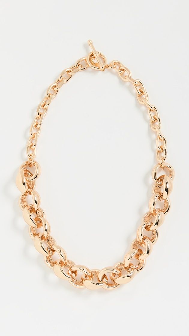 Kenneth Jay Lane Gold Round Links Toggle Necklace | SHOPBOP | Shopbop