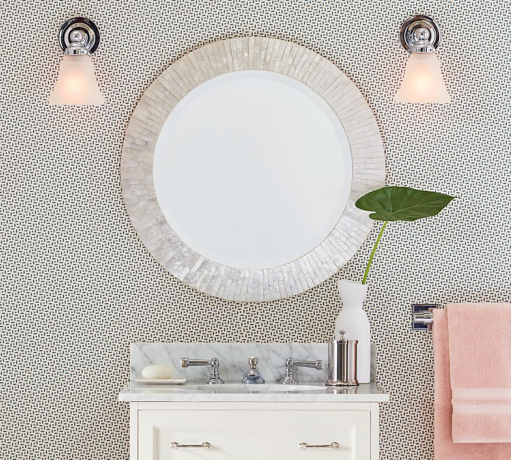Miranda Capiz Round Mirror | Pottery Barn (US)