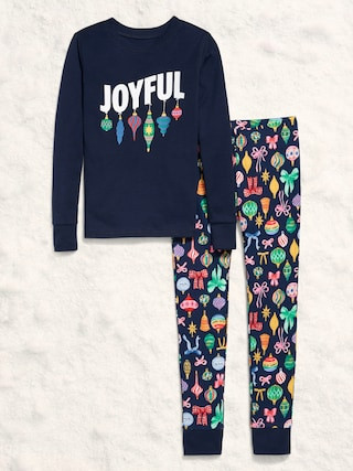 Gender-Neutral Snug-Fit Graphic Pajama Set for Kids | Old Navy (US)
