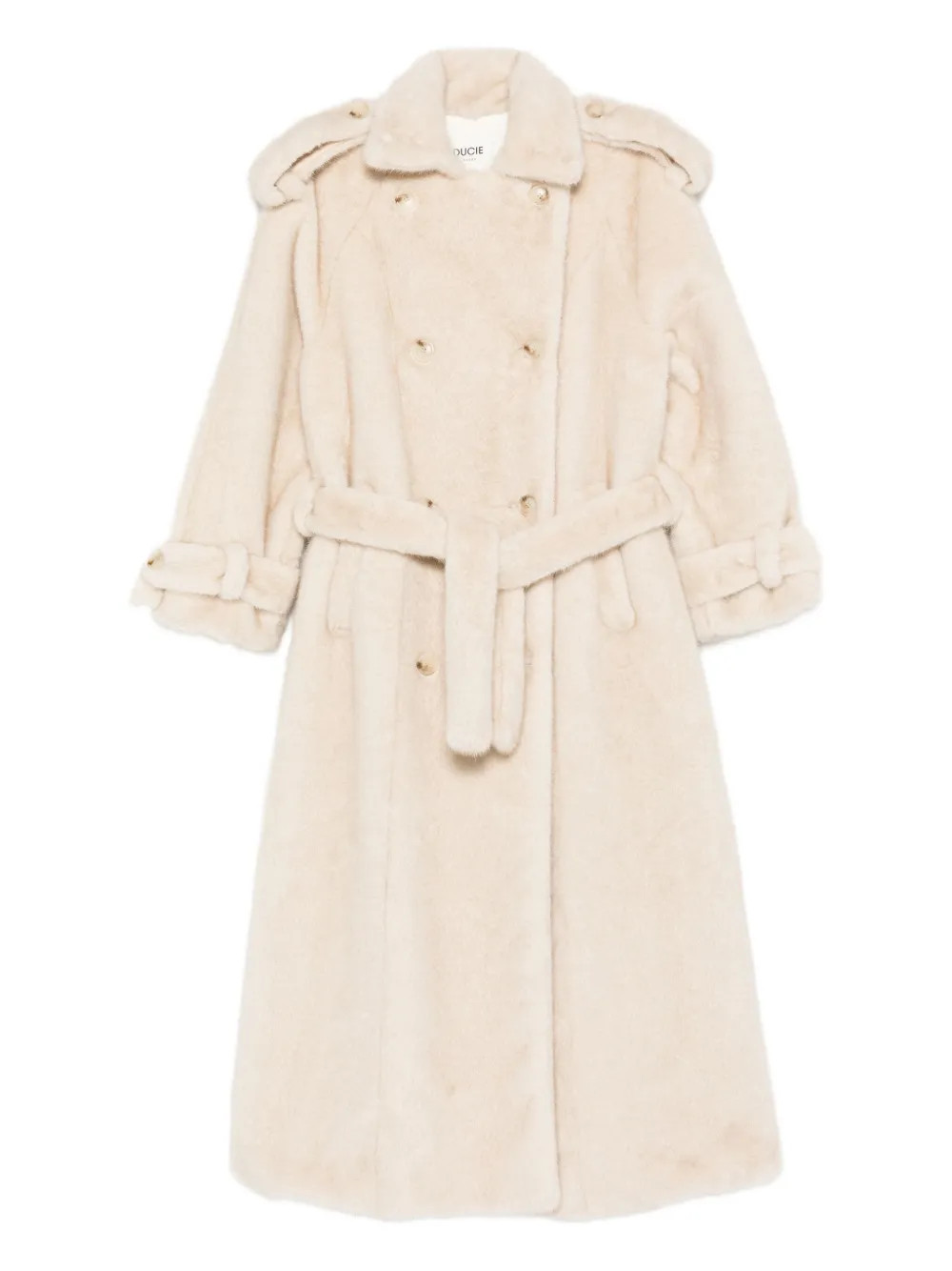Thalia double-breasted faux fur coat | Farfetch Global