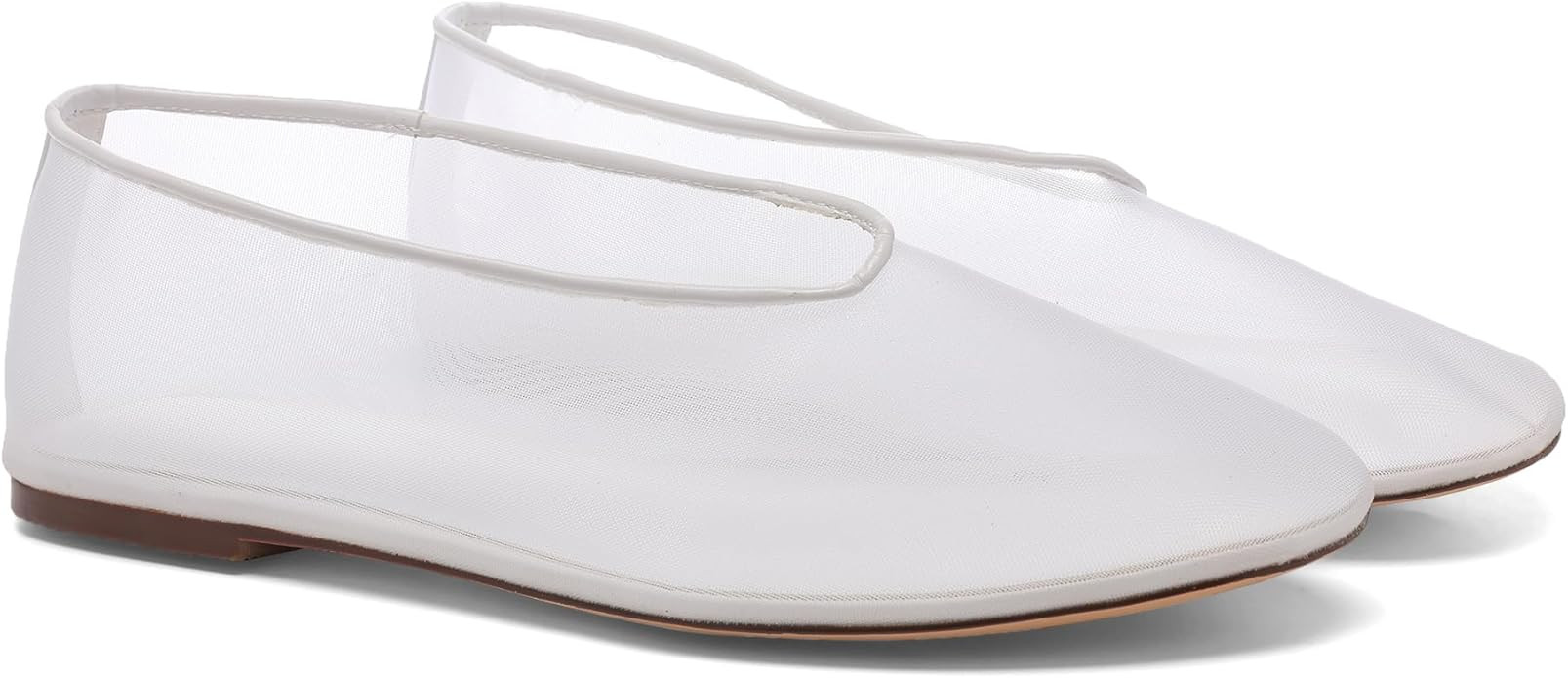 Mesh Ballet Flats for Women Round Toe Slip On Ballerina Mary Jane Shoes Tulle Comfortable Casual ... | Amazon (US)