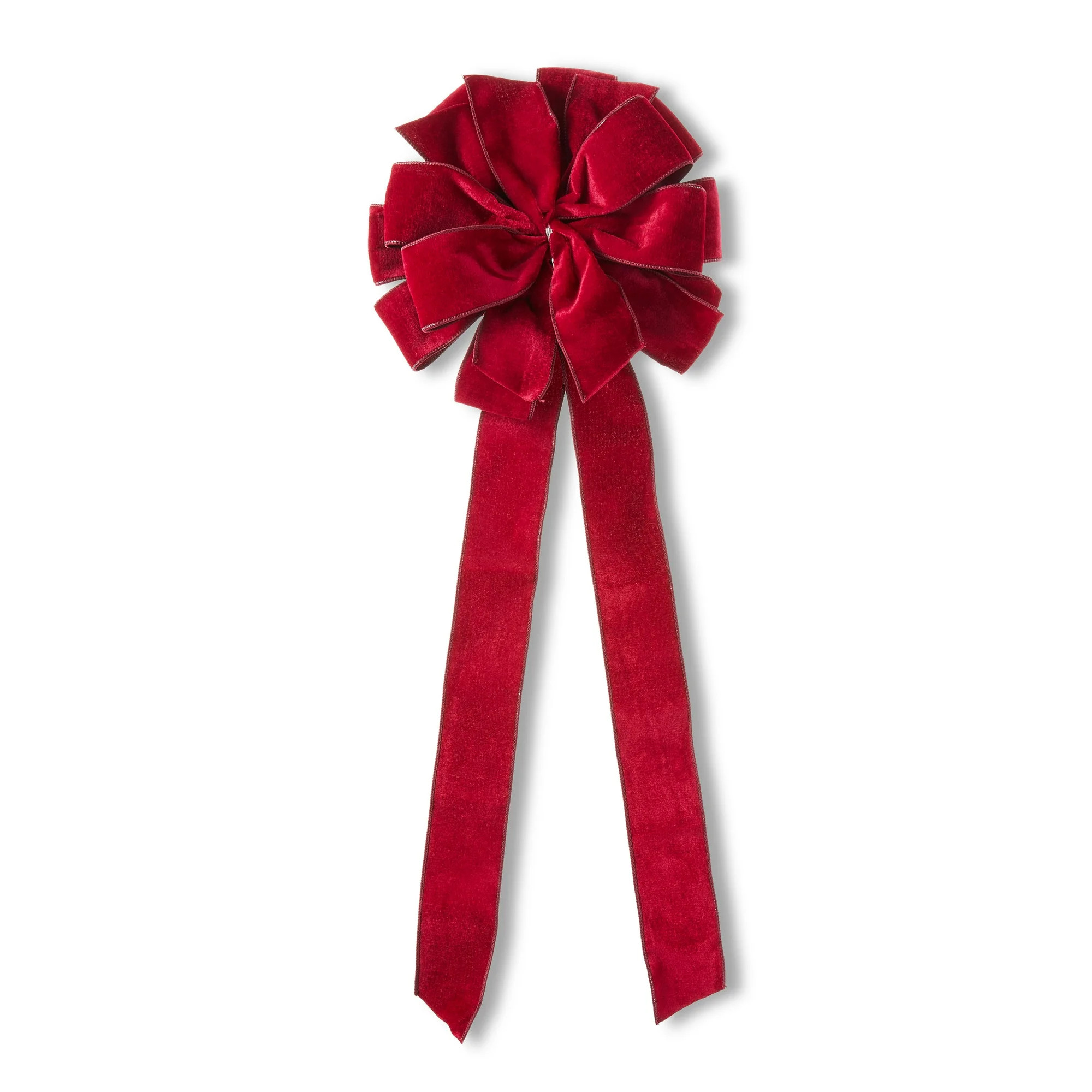 My Texas House Burgundy Velvet Tree Topper Bow, 28“ | Walmart (US)