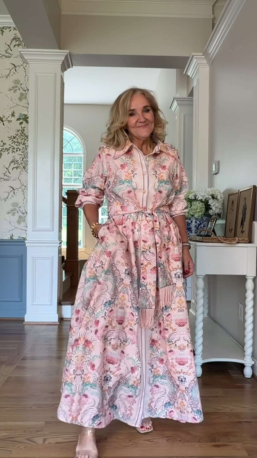 This pink floral maxi dress is pure feminine charm. The flattering tie waist, soft pastel print, and flowy silhouette make it perfect for showers, brunches, vacations, and special occasions all season long.

💡 LTK MADE EASY

❤️ Heart = Support my posts
🔖 Save = Get sale & restock alerts
📋 Lists = Keep favorites organized
📲 Share = Send to yourself for later
💬 Comment = Ask me anything 

 #LTKootd #LTKSeasonal #LTKOver40