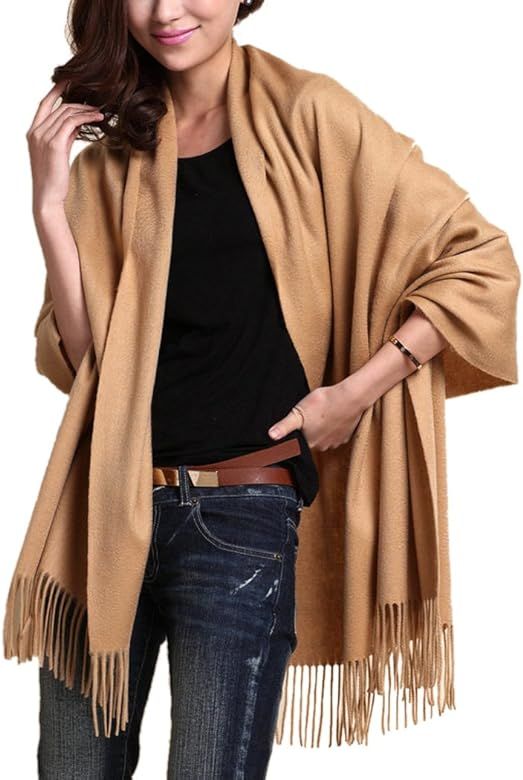 Extra Large 78"x27" Soft Cashmere and Wool Shawl Wrap for Women (8 colors) | Amazon (US)
