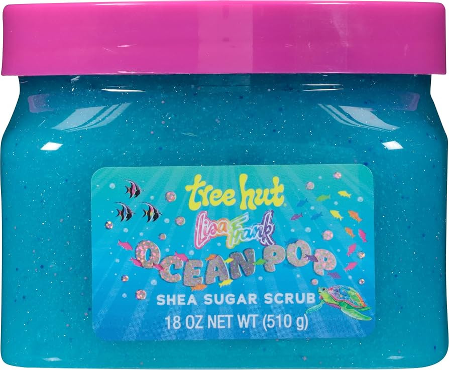 Lisa Frank x Tree Hut Ocean Pop Body Scrub, Exfoliating & Hydrating Sugar Scrub with Shea Butter ... | Amazon (US)