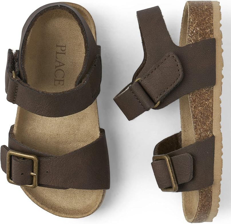 The Children's Place Unisex-Child and Toddler Boys Buckle Sandals Slide | Amazon (US)