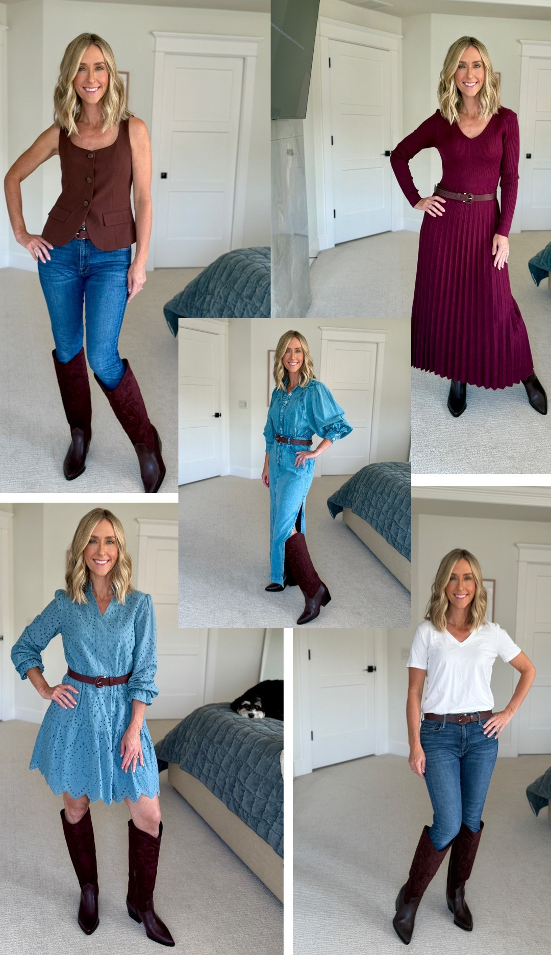 Burgundy boots + burgundy belt = immediately update your wardrobe!

#LTKSeasonal #LTKOver40 #LTKWorkwear