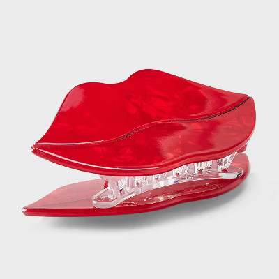 Acrylic Red Lips Claw Hair Clip - Wild Fable™ Red | Target