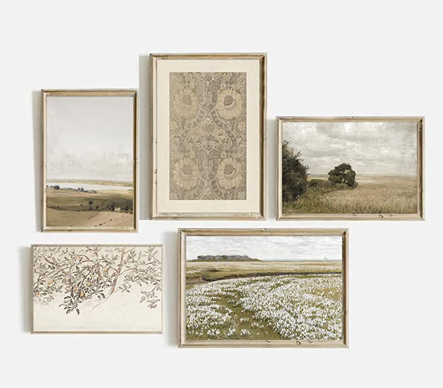 Farmhouse Wall Decor Set Vintage Art Prints Botanical Wall Art Canvas Wall Art Farmhouse Decor Li... | Amazon (US)