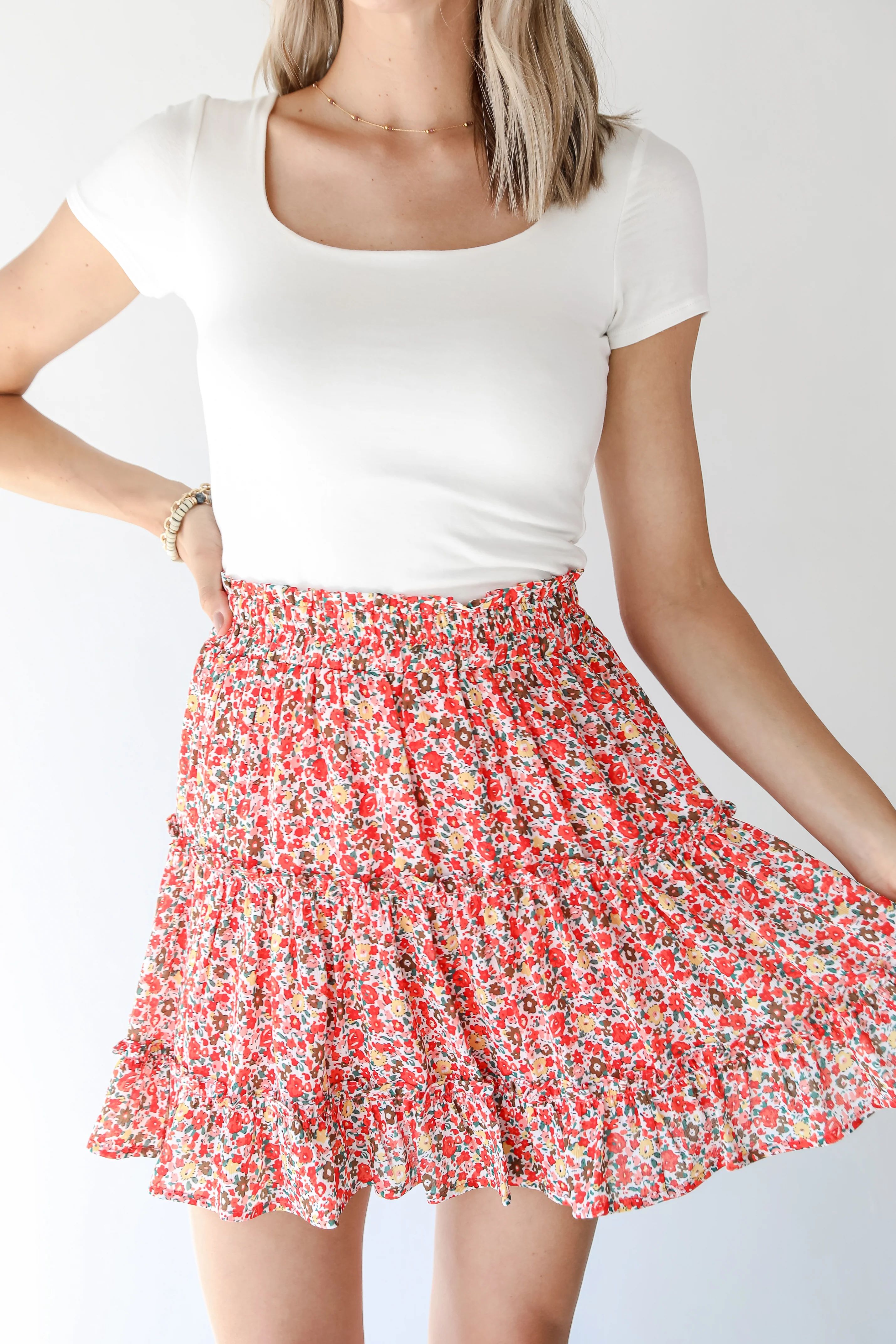 Catching Compliments Floral Mini Skirt | Dress Up