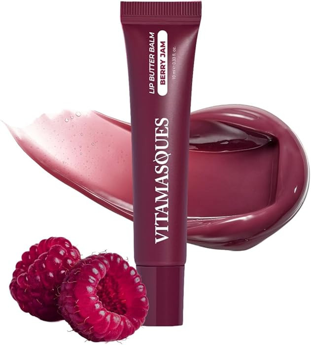 Vitamasques Lip Butter Balm - Berry Jam, Korean Lip Balm - Peptide Lip Treatment - Lips Balm Hydr... | Amazon (US)