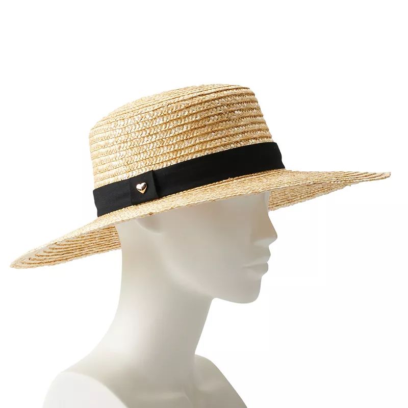 Women's LC Lauren Conrad Floppy Hat with Heart Embellishment, Lt Brown | Kohl's