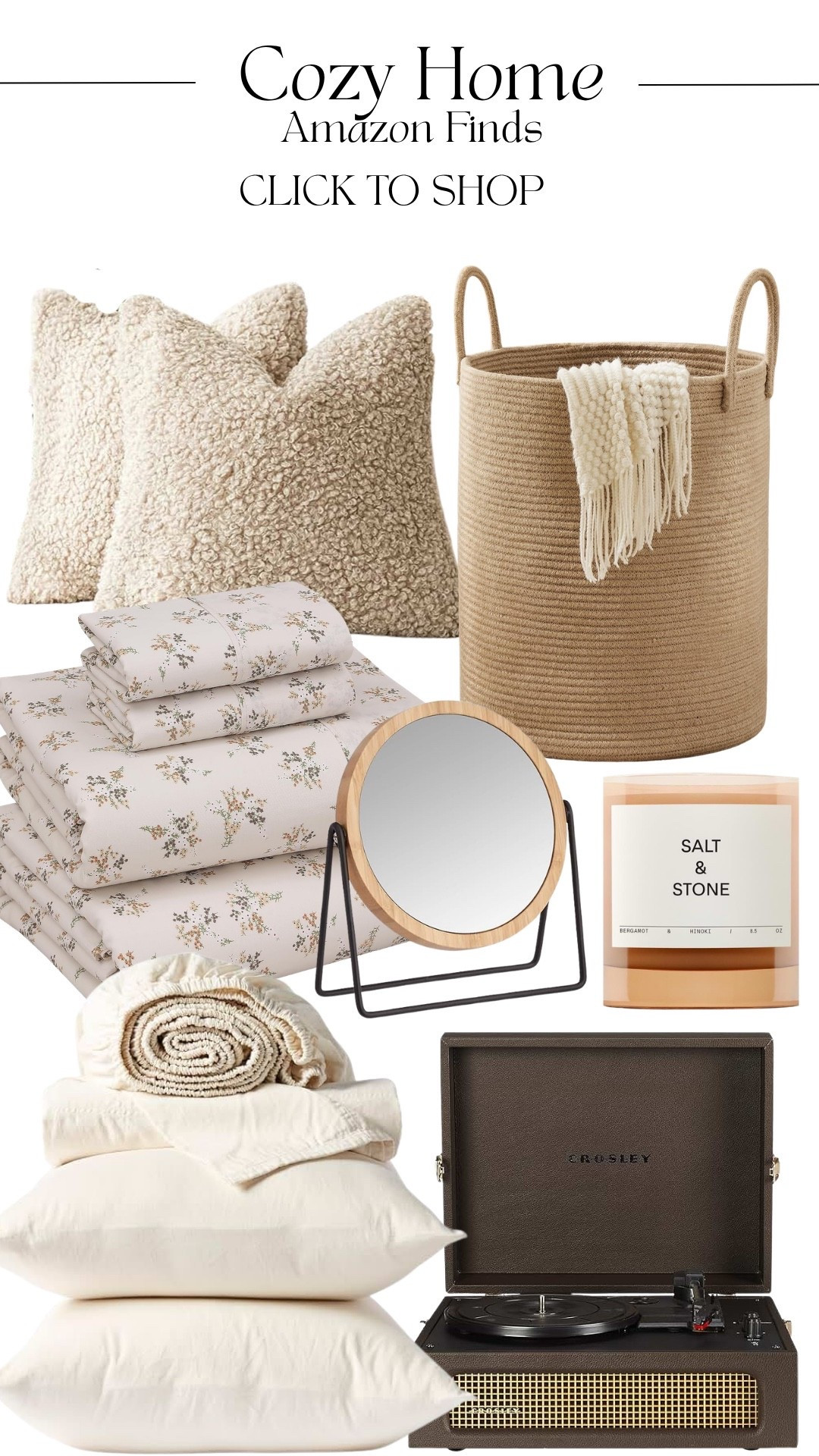 A few Amazon finds for making home feel a little cozier ✨ Think comfy, warm, and simple pieces that make your space feel extra inviting and lived-in. The little things that make staying home even better 

cozy home, home finds, Amazon home, home decor, cozy vibes, home inspiration

#LTKHome