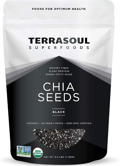 Terrasoul Superfoods Organic Black Chia Seeds, 2.5 Pounds, Nutrient-Packed Superfood for Energy, ... | Amazon (US)