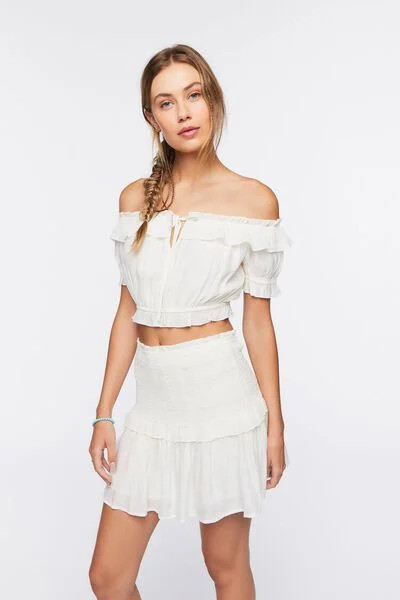 Off-the-Shoulder Top & Mini Skirt Set | Forever 21