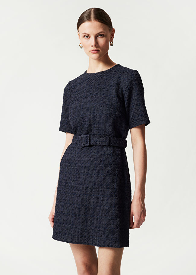 Tweed Belted Mini Dress | & Other Stories US