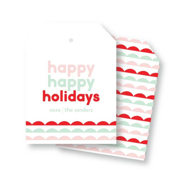 Holiday Scallop Tags | Joy Creative Shop