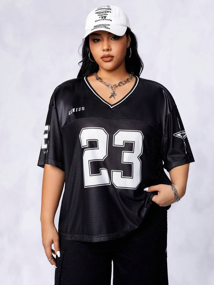 SHEIN Coolane Oversized T Shirt/Football Jersey/ Shirt | SHEIN
