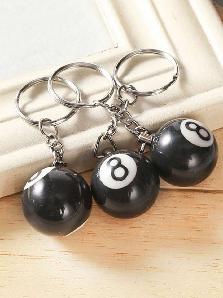 2PCS Of Billiards Charm Keychain Pendant Decoration Billiards Keychain Billiards Player Gift Bill... | SHEIN