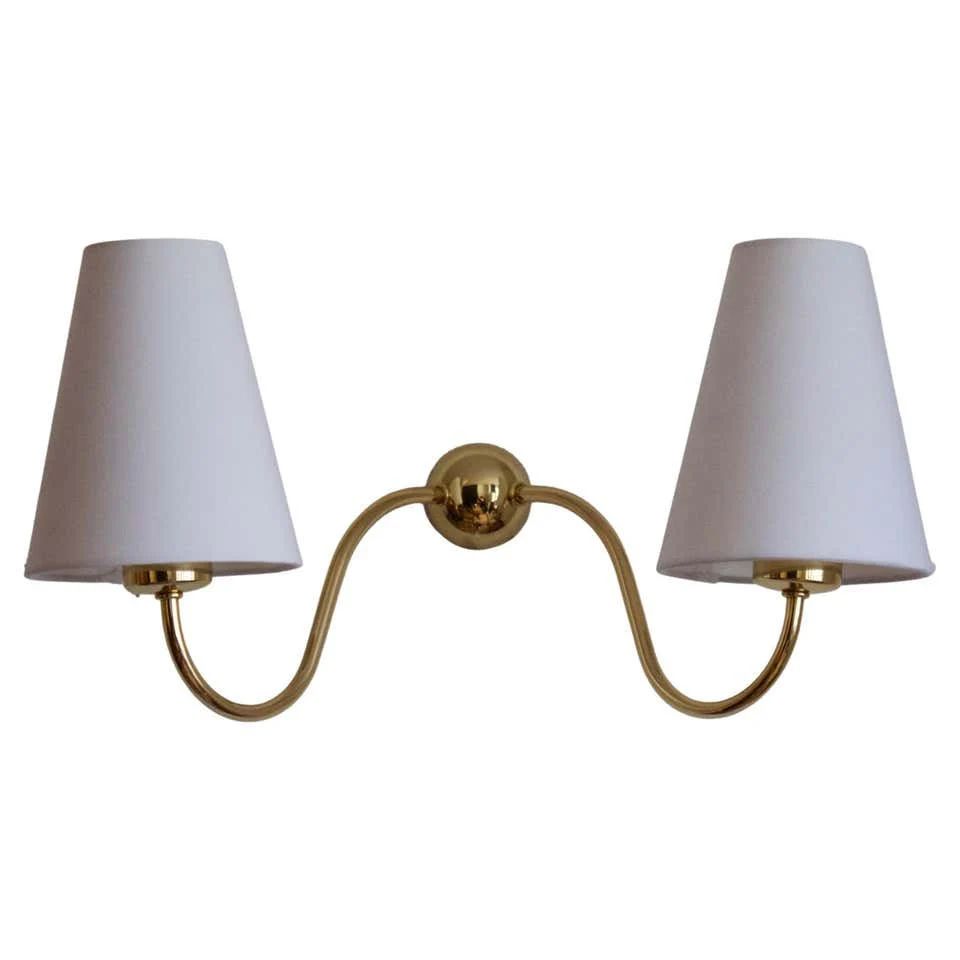 Linen Wall Curved Century Modern Raw Brass Sputnik chandelier light Fixture | Etsy (US)