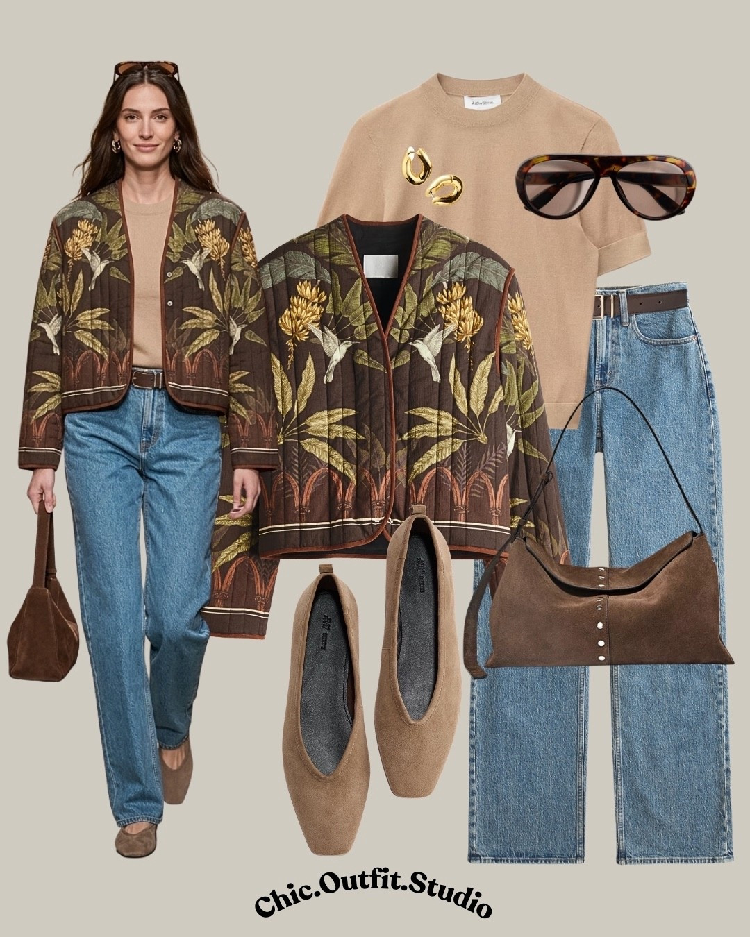 Jacket + Straight Jeans (Smart Casual)

✨Paired with straight-leg blue jeans and a soft neutral knit, this printed jacket becomes the perfect smart-casual spring layer. Ideal for casual Fridays, lunch in the city, or travel days when you want comfort with personality.

✨Tags: printed jacket outfit, straight leg jeans, smart casual women, spring denim look, neutral accessories, effortless elegance, casual work outfit, everyday spring style

#LTKspring #LTKspringtrends #LTKstyletip