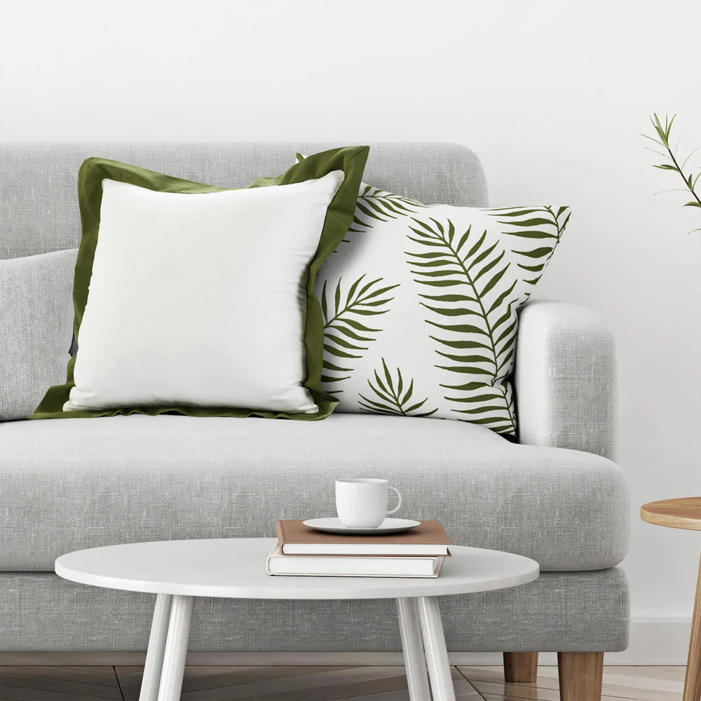 Dormify Color Border Square Throw Pillow | Dorm Essentials - Green - Dormify | Dormify