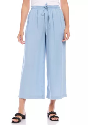 Karen Kane Women's Cropped Chambray Pants | Belk